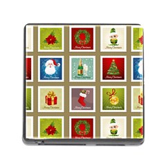 Christmas Stamp Pattern Memory Card Reader (Square 5 Slot)