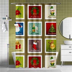 Christmas Stamp Pattern Shower Curtain 48  x 72  (Small) 