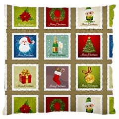 Christmas Stamp Pattern Large Cushion Case (One Side)