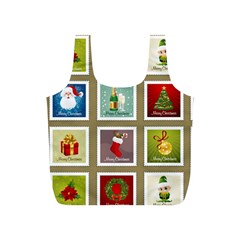 Christmas Stamp Pattern Full Print Recycle Bag (S)