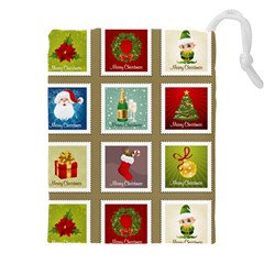 Christmas Stamp Pattern Drawstring Pouch (4XL)