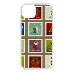 Christmas Stamp Pattern iPhone 14 Plus TPU UV Print Case