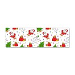 Christmas Pattern  Trees Santa Sticker Bumper (10 pack) Front