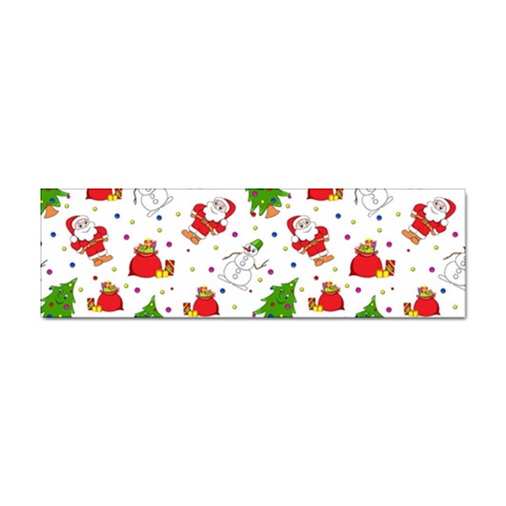 Christmas Pattern  Trees Santa Sticker Bumper (10 pack)