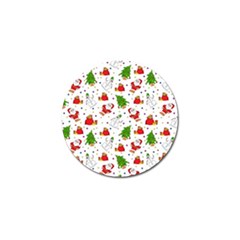 Christmas Pattern  Trees Santa Golf Ball Marker (4 Pack) by Maspions