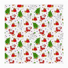 Christmas Pattern  Trees Santa Medium Glasses Cloth (2 Sides) by Maspions