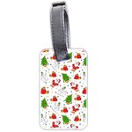 Christmas Pattern  Trees Santa Luggage Tag (two sides) Front