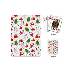 Christmas Pattern  Trees Santa Playing Cards Single Design (mini)