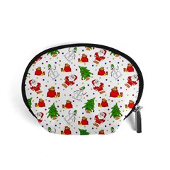 Christmas Pattern  Trees Santa Accessory Pouch (small) by Maspions