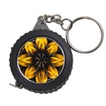 Yellow Flower Pattern Leaves Measuring Tape Front