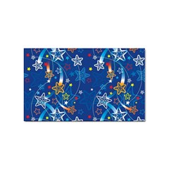 Christmas Stars Pattern Star Sticker (rectangular) by Maspions