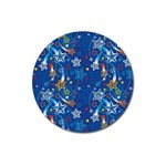 Christmas Stars Pattern Star Magnet 3  (Round) Front