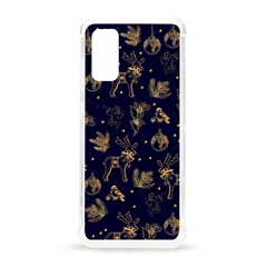 Christmas Pattern Gold December  Happy Holidays Merry Christmas Winter Family Festive Gold New Year Samsung Galaxy S20 6 2 Inch Tpu Uv Case by Maspions