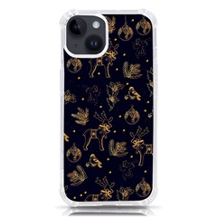 Christmas Pattern Gold December  Happy Holidays Merry Christmas Winter Family Festive Gold New Year Iphone 14 Tpu Uv Print Case by Maspions