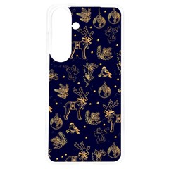 Christmas Pattern Gold December  Happy Holidays Merry Christmas Winter Family Festive Gold New Year Samsung Galaxy S24 6 2 Inch Tpu Uv Case by Maspions