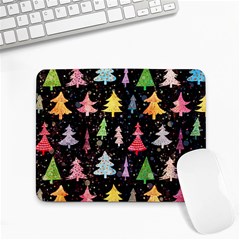 Fun Christmas Trees Adoxali Scandinavian Artistic Background Pattern Small Mousepad by Maspions