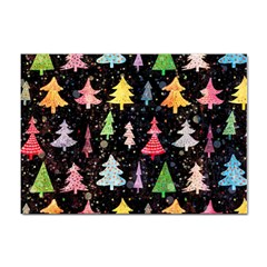 Fun Christmas Trees Adoxali Scandinavian Artistic Background Pattern Sticker A4 (10 Pack) by Maspions