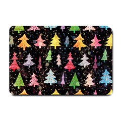 Fun Christmas Trees Adoxali Scandinavian Artistic Background Pattern Small Doormat by Maspions