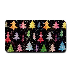 Fun Christmas Trees Adoxali Scandinavian Artistic Background Pattern Medium Bar Mat by Maspions