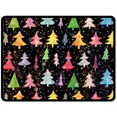 Fun Christmas Trees Adoxali Scandinavian Artistic Background Pattern Fleece Blanket (large) by Maspions