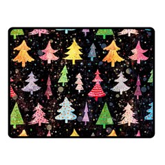 Fun Christmas Trees Adoxali Scandinavian Artistic Background Pattern Fleece Blanket (small) by Maspions