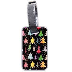 Fun Christmas Trees Adoxali Scandinavian Artistic Background Pattern Luggage Tag (two Sides) by Maspions