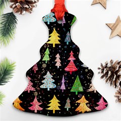 Fun Christmas Trees Adoxali Scandinavian Artistic Background Pattern Ornament (christmas Tree) 