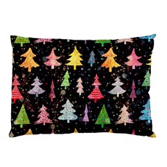 Fun Christmas Trees Adoxali Scandinavian Artistic Background Pattern Pillow Case (two Sides) by Maspions