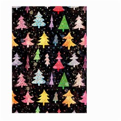 Fun Christmas Trees Adoxali Scandinavian Artistic Background Pattern Large Garden Flag (two Sides) by Maspions