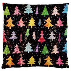 Fun Christmas Trees Adoxali Scandinavian Artistic Background Pattern Large Cushion Case (two Sides) by Maspions