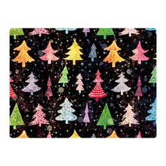 Fun Christmas Trees Adoxali Scandinavian Artistic Background Pattern Two Sides Premium Plush Fleece Blanket (mini) by Maspions