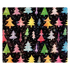 Fun Christmas Trees Adoxali Scandinavian Artistic Background Pattern Two Sides Premium Plush Fleece Blanket (kids Size) by Maspions