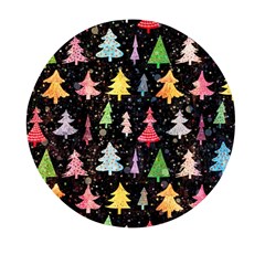 Fun Christmas Trees Adoxali Scandinavian Artistic Background Pattern Mini Round Pill Box (pack Of 3) by Maspions