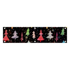 Fun Christmas Trees Adoxali Scandinavian Artistic Background Pattern Banner And Sign 4  X 1  by Maspions