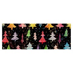 Fun Christmas Trees Adoxali Scandinavian Artistic Background Pattern Banner And Sign 8  X 3  by Maspions