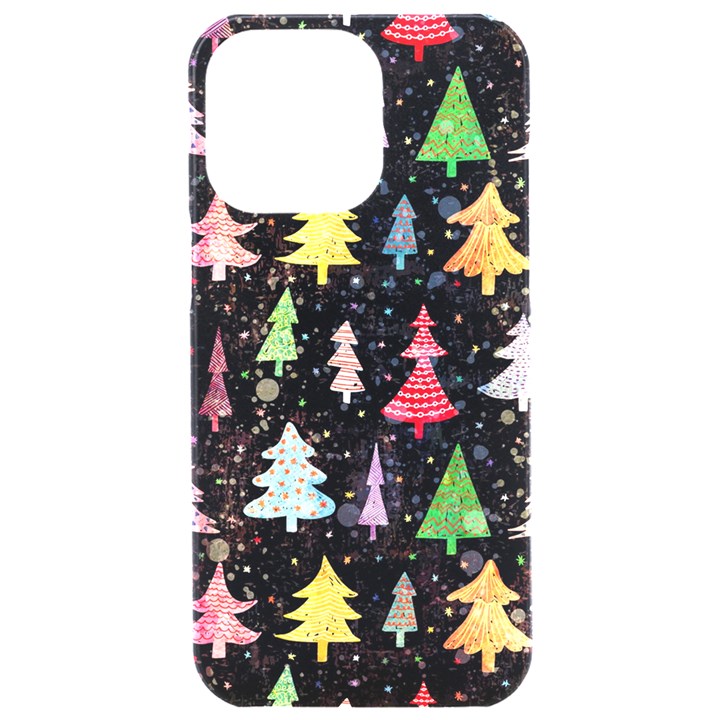 Fun Christmas Trees Adoxali Scandinavian Artistic Background Pattern iPhone 15 Pro Max Black UV Print PC Hardshell Case