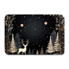 Christmas Winter Xmas Scene Nature Forest Tree Moon Plate Mats by Apen