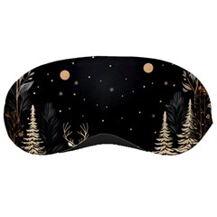 Christmas Winter Xmas Scene Nature Forest Tree Moon Sleep Mask by Apen