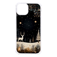 Christmas Winter Xmas Scene Nature Forest Tree Moon Iphone 13 Tpu Uv Print Case by Apen