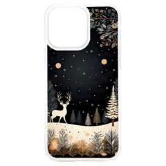 Christmas Winter Xmas Scene Nature Forest Tree Moon Iphone 15 Plus Tpu Uv Print Case by Apen