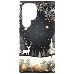 Christmas Winter Xmas Scene Nature Forest Tree Moon Samsung Galaxy S24 Ultra 6 9 Inch Black Tpu Uv Case by Apen