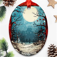 Christmas Frame Border Ornament (oval)