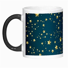 Star Golden Pattern Christmas Design White Gold Morph Mug by Apen