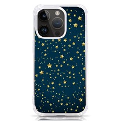 Star Golden Pattern Christmas Design White Gold Iphone 14 Pro Tpu Uv Print Case by Apen