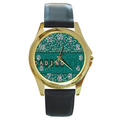 Advent Christmas Time Pre Christmas Time Round Gold Metal Watch by Apen