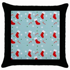 Christmas Pattern Throw Pillow Case (black) by Apen