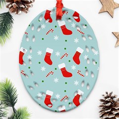 Christmas Pattern Ornament (oval Filigree)