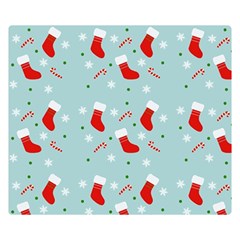 Christmas Pattern Two Sides Premium Plush Fleece Blanket (Kids Size)