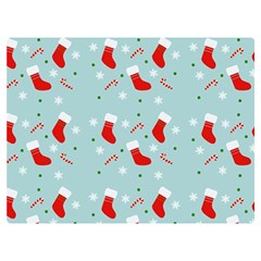 Christmas Pattern Two Sides Premium Plush Fleece Blanket (Baby Size)