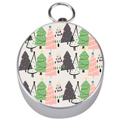 Christmas Trees Icons Silver Compasses by Apen